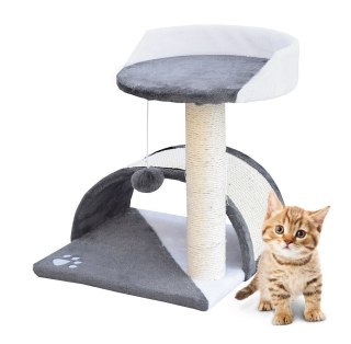 DRAPAK DLA KOTA LEGOWISKO+BUDKA BIAŁO-SIWY 43CM ANIMEL