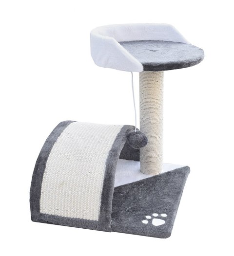 DRAPAK DLA KOTA LEGOWISKO+BUDKA BIAŁO-SIWY 43CM ANIMEL