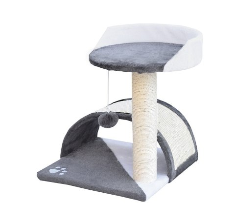 DRAPAK DLA KOTA LEGOWISKO+BUDKA BIAŁO-SIWY 43CM ANIMEL