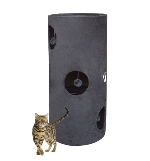 DRAPAK/TUBA/ WIEŻA/ LEGOWISKO DLA KOTA 78CM SIWY ANIMEL