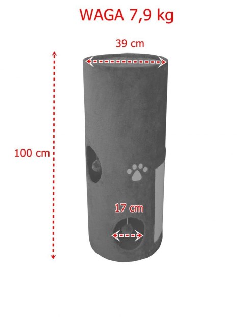 DRAPAK/TUBA/ WIEŻA DLA KOTA 100CM SIWY ANIMEL DRAPAK/TUBA/ WIEŻA DLA KOTA 100CM SIWY ANIMEL