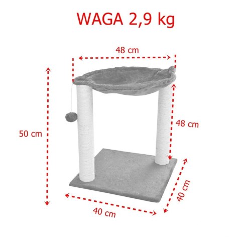 HAMAK STOJĄCY DRAPAK LEGOWISKO DLA KOTA BEŻOWY ANIMEL