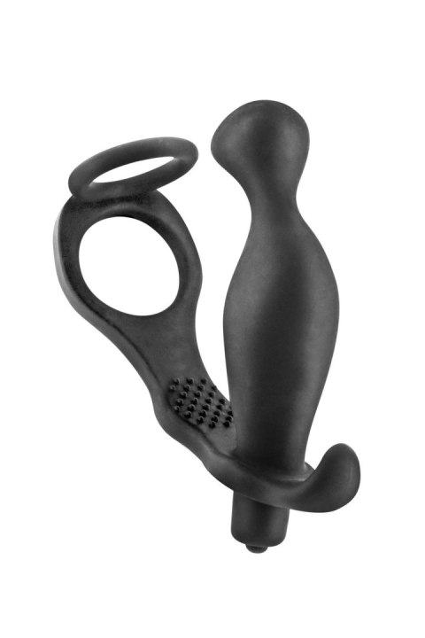 PROSTATE STIMULATOR COCKRING PLUG AP070 BLACK Blue Junker PROSTATE STIMULATOR COCKRING PLUG AP070 BLACK Blue Junker