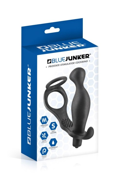 PROSTATE STIMULATOR COCKRING PLUG AP070 BLACK Blue Junker PROSTATE STIMULATOR COCKRING PLUG AP070 BLACK Blue Junker