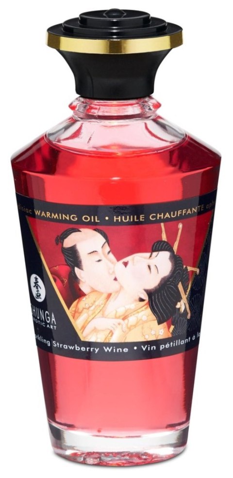 Warming Oil Sparkling Strawberry Wine Shunga Warming Oil Sparkling Strawberry Wine Shunga
