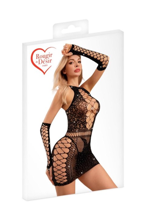 ROBE+MITAINES STRASS NOIR T.U ROUGIR DE DESIR ROBE+MITAINES STRASS NOIR T.U ROUGIR DE DESIR