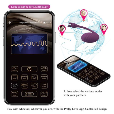 PRETTY LOVE - Catalina, 12 vibration functions Mobile APP Long-distance Control Pretty Love PRETTY LOVE - Catalina, 12 vibration functions Mobile APP Long-distance Control Pretty Love