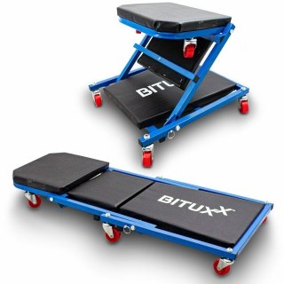 LEŻANKA WARSZTATOWA BITUXX 2W1 MOBILNY STOŁEK BITUXX