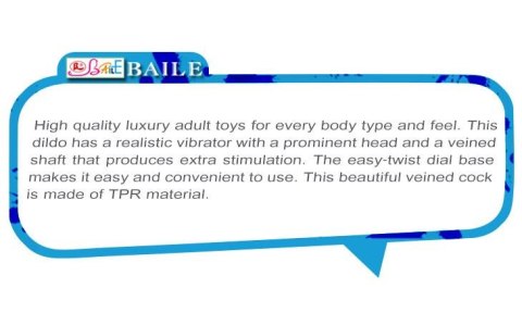 BAILE - BOB Vibrating Sofy Skin 22,5 cm Baile BAILE - BOB Vibrating Sofy Skin 22,5 cm Baile