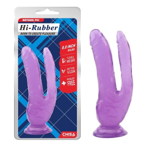 8.0 Inch Dildo-Purple HI-Rubber 8.0 Inch Dildo-Purple HI-Rubber