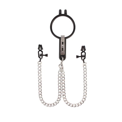 Humiliate Mouth Spreader with Nipple Clamps Sins Humiliate Mouth Spreader with Nipple Clamps Sins