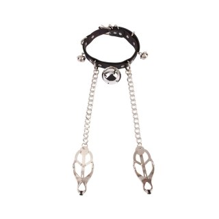 Master Control Collar with Nipple Clamps Sins