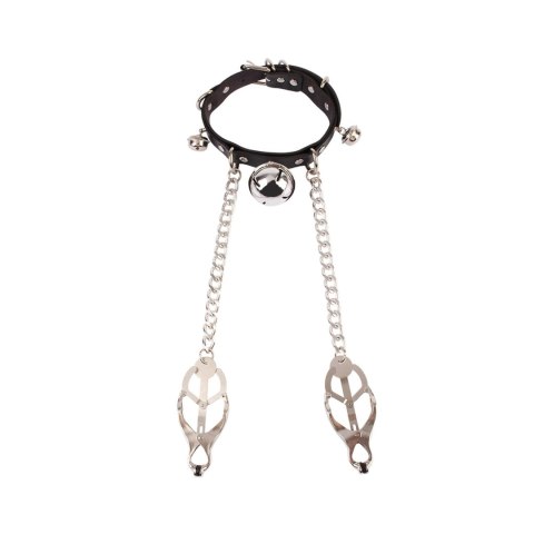 Master Control Collar with Nipple Clamps Sins Master Control Collar with Nipple Clamps Sins