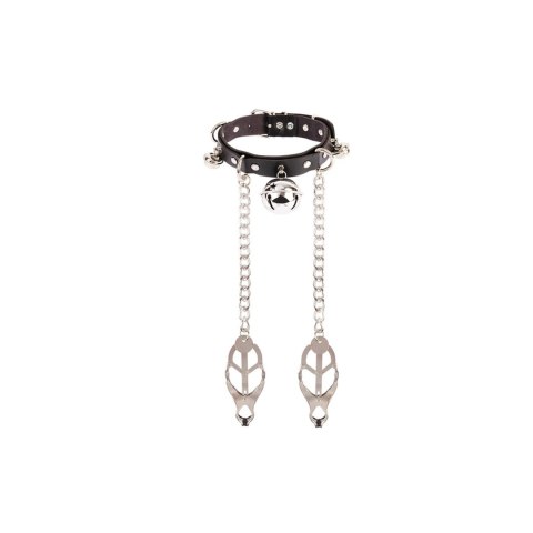 Master Control Collar with Nipple Clamps Sins Master Control Collar with Nipple Clamps Sins