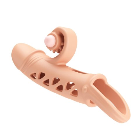 ROMANCE - Penis sleeve, TPE material,vibration, battery LR41*3, Flesh Romance ROMANCE - Penis sleeve, TPE material,vibration, battery LR41*3, Flesh Romance