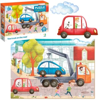 PUZZLE "LAWETA NA DRODZE" KOLOROWA UKŁADAKA 60 ELEMENTÓW DLA NAJMŁODSZYCH DODO