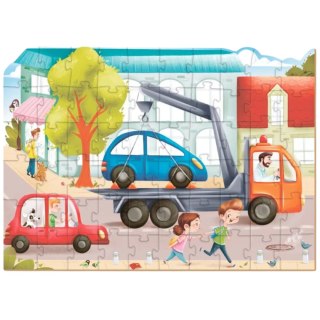 PUZZLE "LAWETA NA DRODZE" KOLOROWA UKŁADAKA 60 ELEMENTÓW DLA NAJMŁODSZYCH DODO