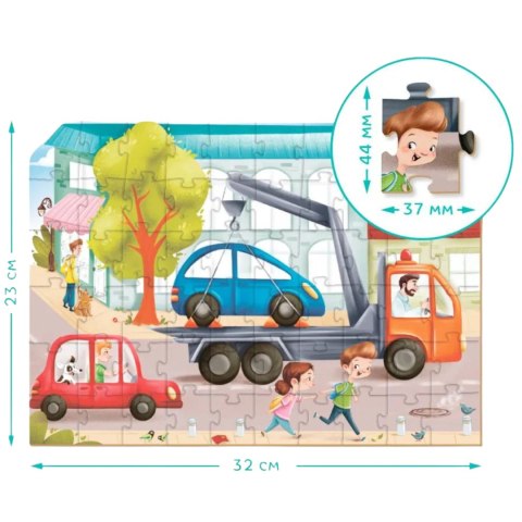 PUZZLE "LAWETA NA DRODZE" KOLOROWA UKŁADAKA 60 ELEMENTÓW DLA NAJMŁODSZYCH DODO PUZZLE "LAWETA NA DRODZE" KOLOROWA UKŁADAKA 60 ELEMENTÓW DLA NAJMŁODSZYCH DODO