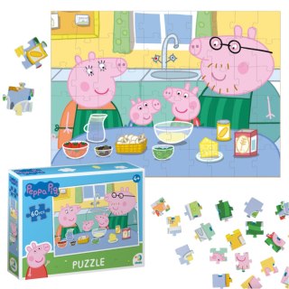PUZZLE ŚWINKA PEPPA W KUCHNI 60 ELEMENTÓW DO UŁOŻENIA DLA NAJMŁODSZYCH DODO