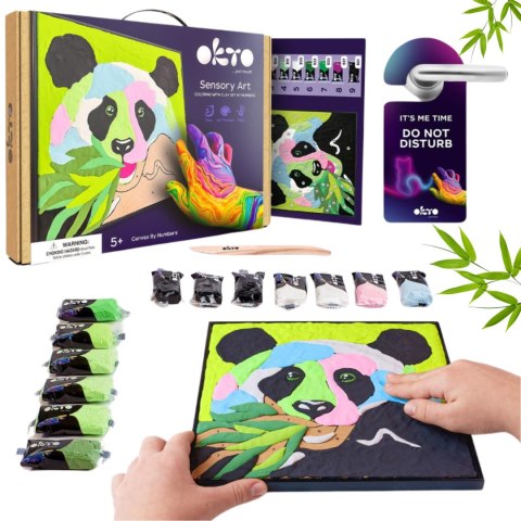 ZESTAW DO MALOWANIA OBRAZU PANDA ZESTAW KREATYWNY ARTYSTYCZNY 3D CIASTOLINA OKTO ZESTAW DO MALOWANIA OBRAZU PANDA ZESTAW KREATYWNY ARTYSTYCZNY 3D CIASTOLINA OKTO