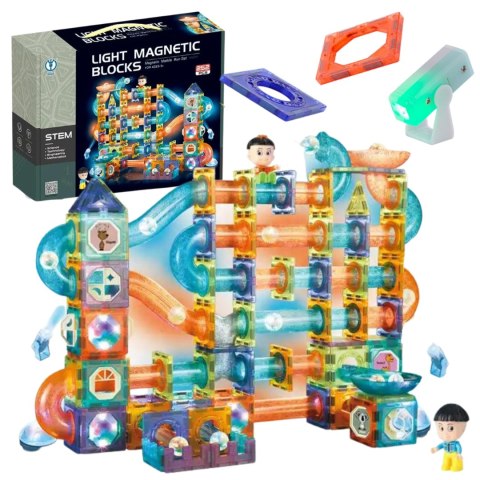 ZESTAW KLOCKI MAGNETYCZNE KONSTRUKCYJNE ŚWIECĄCE ZJEŻDŻALNIA ZAMEK 252 EL Import ProNice ZESTAW KLOCKI MAGNETYCZNE KONSTRUKCYJNE ŚWIECĄCE ZJEŻDŻALNIA ZAMEK 252 EL Import ProNice