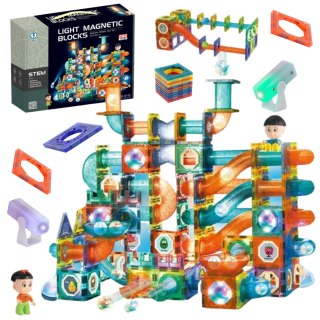 ZESTAW KLOCKI MAGNETYCZNE KONSTRUKCYJNE ŚWIECĄCE ZJEŻDŻALNIA ZAMEK 292 EL Import ProNice