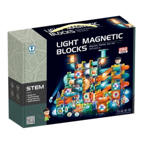 ZESTAW KLOCKI MAGNETYCZNE KONSTRUKCYJNE ŚWIECĄCE ZJEŻDŻALNIA ZAMEK 292 EL Import ProNice