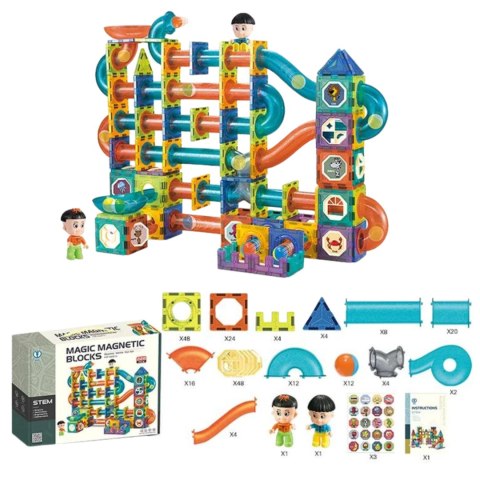 ZESTAW KLOCKI MAGNETYCZNE KONSTRUKCYJNE TOR UKŁADANKA ZAMEK FIGURKI 228 EL Import ProNice ZESTAW KLOCKI MAGNETYCZNE KONSTRUKCYJNE TOR UKŁADANKA ZAMEK FIGURKI 228 EL Import ProNice