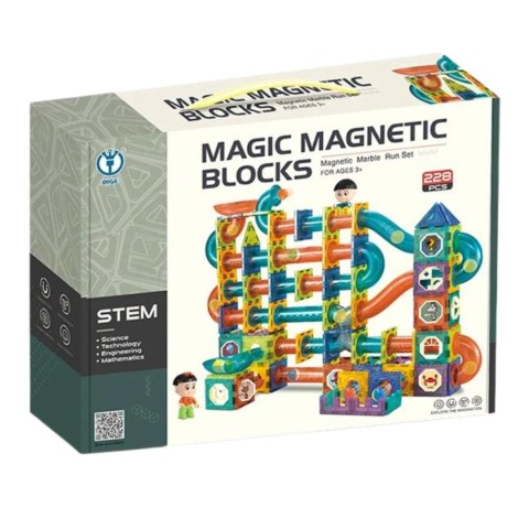 ZESTAW KLOCKI MAGNETYCZNE KONSTRUKCYJNE TOR UKŁADANKA ZAMEK FIGURKI 228 EL Import ProNice ZESTAW KLOCKI MAGNETYCZNE KONSTRUKCYJNE TOR UKŁADANKA ZAMEK FIGURKI 228 EL Import ProNice