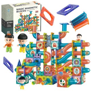 ZESTAW KLOCKI MAGNETYCZNE KONSTRUKCYJNE UKŁADANKA TOR ZAMEK FIGURKI 268 EL Import ProNice