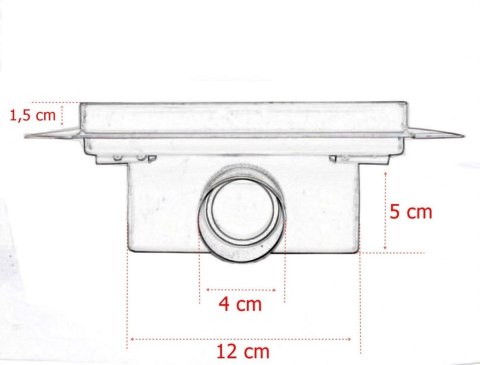 ODPŁYW KWADRATOWY MINIMALISTYCZNY ŚCIEK WODNY 15X15 BITUXX