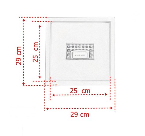 ODPŁYW KWADRATOWY MINIMALISTYCZNY ŚCIEK WODNY 25X25 BITUXX