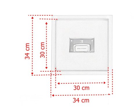ODPŁYW KWADRATOWY MINIMALISTYCZNY ŚCIEK WODNY 30X30 BITUXX
