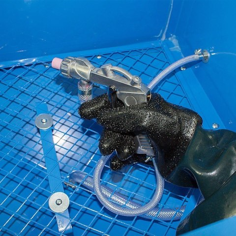 PIASKARKA KABINOWA 90L + PISTOLET + DYSZE + FOLIA