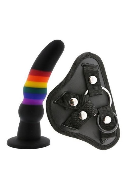 COLOURFUL LOVE STRAP ON SOLID DILDO Boss of toys COLOURFUL LOVE STRAP ON SOLID DILDO Boss of toys