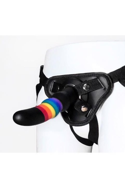 COLOURFUL LOVE STRAP ON SOLID DILDO Boss of toys COLOURFUL LOVE STRAP ON SOLID DILDO Boss of toys