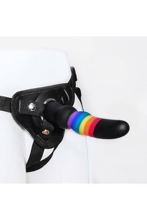 COLOURFUL LOVE STRAP ON SOLID DILDO Boss of toys COLOURFUL LOVE STRAP ON SOLID DILDO Boss of toys