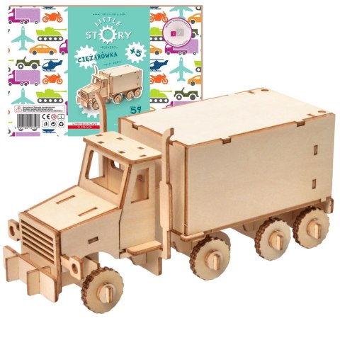 Little Story Drewniane Puzzle Model 3D - Ciężarówka Little Story Little Story Drewniane Puzzle Model 3D - Ciężarówka Little Story