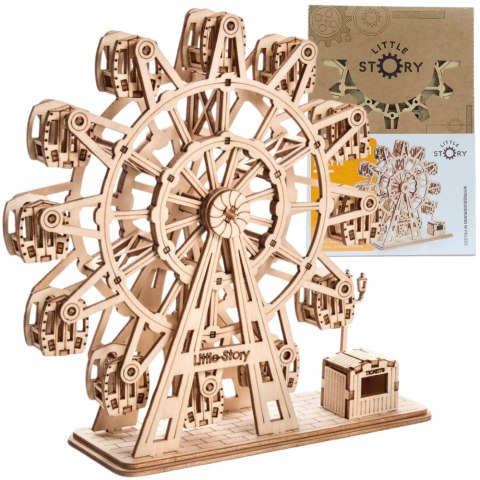 Little Story Drewniane Puzzle Model 3D - Diabelski Młyn Little Story Little Story Drewniane Puzzle Model 3D - Diabelski Młyn Little Story
