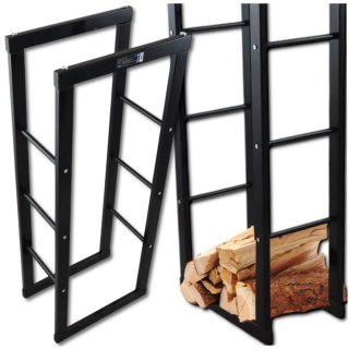 Stojak na Drewno Kominkowe Stalowy Kompaktowy Nowoczesny Design 100 cm Bituxx