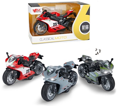 MOTOCYKL METALOWY ŚWIATŁO DŹWIĘK TRIFOX MOTOCYKL METALOWY ŚWIATŁO DŹWIĘK TRIFOX