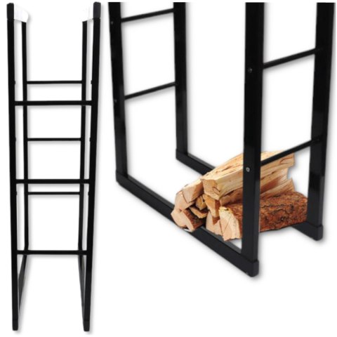 Stojak na Drewno Kominkowe Bituxx Stalowy Smukły Design 150cm Bituxx