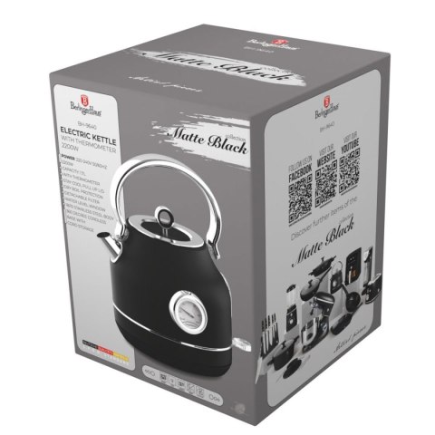 CZAJNIK ELEKTRYCZNY 1,7L Z TERMOMETREM BERLINGER HAUS BH-9640 MATTE BLACK BERLINGER HAUS