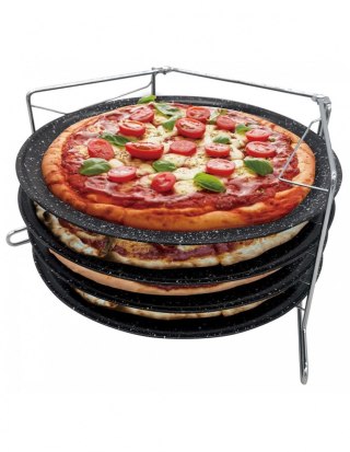 ZESTAW 4 BLACH DO PIECZENIA PIZZY KINGHOFF KH-1553 KINGHOFF