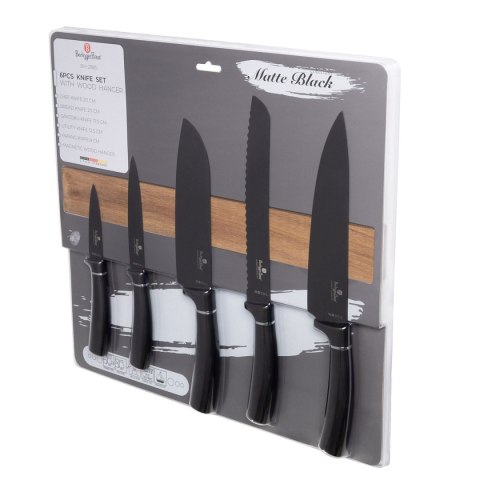 ZESTAW 5 NOŻY KUCHENNYCH Z LISTWĄ BERLINGER HAUS BH-2885 MATTE BLACK BERLINGER HAUS ZESTAW 5 NOŻY KUCHENNYCH Z LISTWĄ BERLINGER HAUS BH-2885 MATTE BLACK BERLINGER HAUS