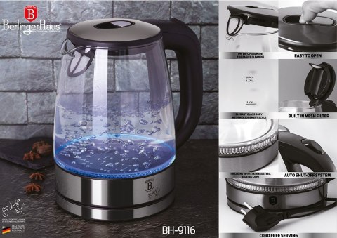 CZAJNIK ELEKTRYCZNY SZKLANY 1,7L BERLINGER HAUS BH-9116 BERLINGER HAUS