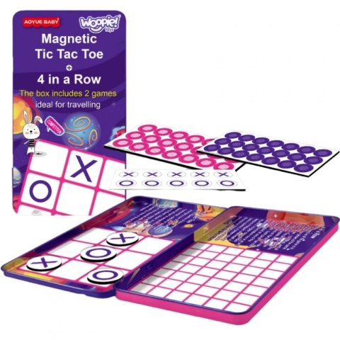WOOPIE Magnetyczna Gra 2w1 Kółko I Krzyżyk + Gra 4 w Lini MINI Woopie WOOPIE Magnetyczna Gra 2w1 Kółko I Krzyżyk + Gra 4 w Lini MINI Woopie