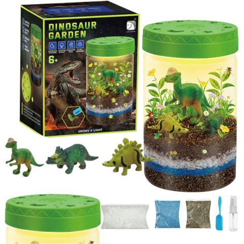 DINOZAUR TERRARIUM PROJEKTOR LAMPKA NOCNA DINOZAURY PIASEK NAKLEJKI ROŚLINY Import ProNice