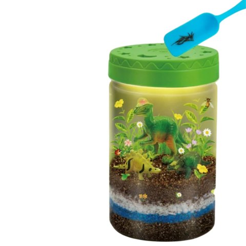 DINOZAUR TERRARIUM PROJEKTOR LAMPKA NOCNA DINOZAURY PIASEK NAKLEJKI ROŚLINY Import ProNice