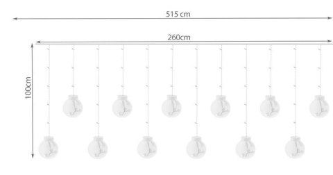 Kurtyna świetlna 108LED - zimny biały 31V KŚ11347 Iso Trade Kurtyna świetlna 108LED - zimny biały 31V KŚ11347 Iso Trade